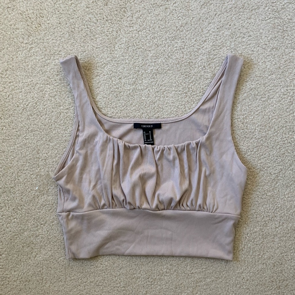 Crop ruched tank
